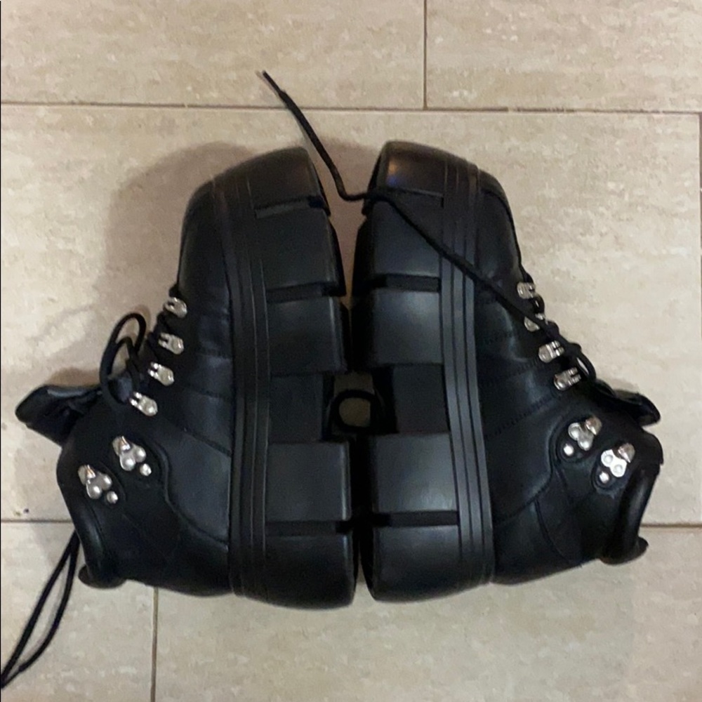ASOS black chunky boots wide